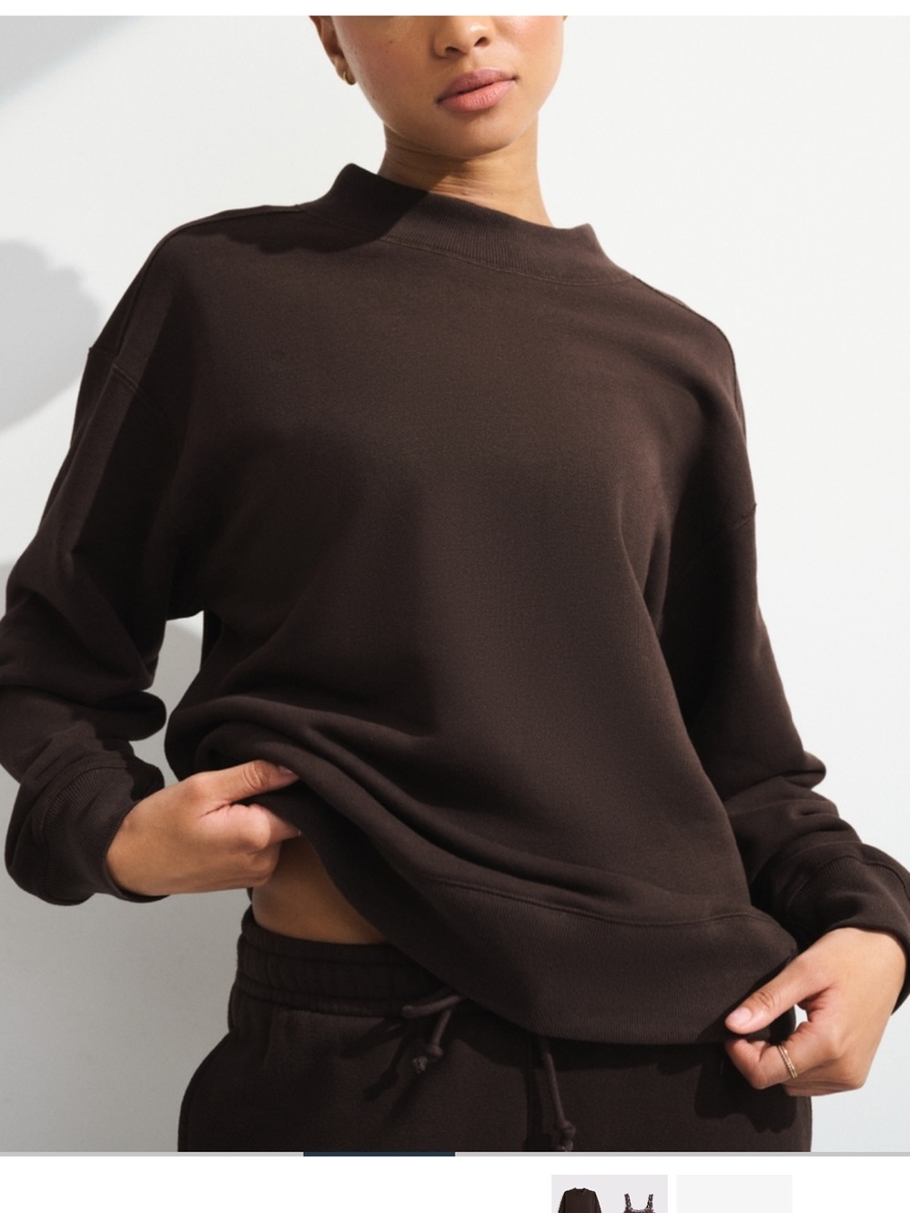 Abercrombie & Fitch Dark Brown Relaxed Crew Sweatshirt